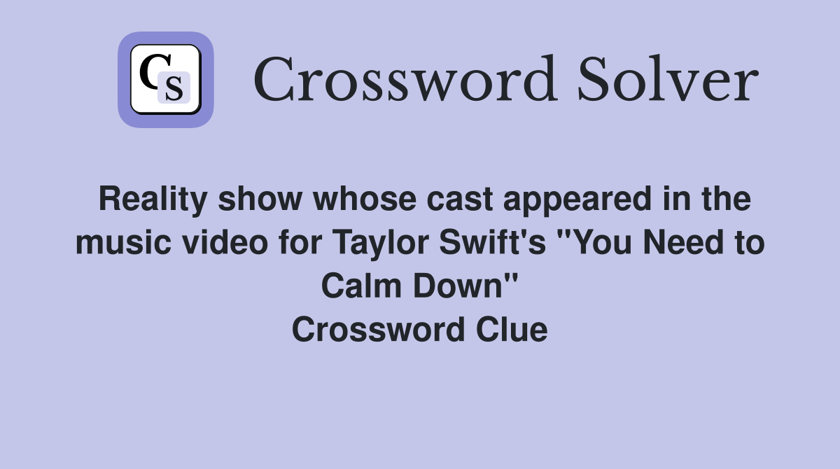 Reality show whose cast appeared in the music video for Taylor Swift's